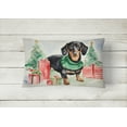 thumbnail image 3 of Carolines Treasures DAC1340PW1216 16 x 12 in. Unisex Black & Tan Dachshund Christmas Fabric Decorative Pillow, 3 of 4