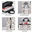 thumbnail image 4 of Naloa Rose Flowers Print Lightweight DayBackpack Suitable for school, work, shopping, travel, etc., 4 of 5