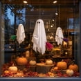 thumbnail image 4 of 3 Pack Halloween Flying Broom Ghost Decorations, Hanging Gauze Ghosts with Built-in Warm LED Lights, Floating Ghost Family Ornament for Tree Yard Porch, Spooky Haunted House Halloween Party Decor, 4 of 8