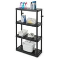 thumbnail image 5 of 4 Shelf Fixed Height Ventilated Medium Duty Storage Unit 14 x 32 x 54.5" Organizer System for Home, Garage, Basement, & Laundry, Black, 5 of 9