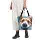 thumbnail image 5 of Fotbe Sea Swimming Corgi Bolsa de Playa con Estampado, Bolsa de Hombro, Bolsa de Mano Espaciosa, Bolsa de Viaje Ligera, Bolsa de Compras Versátil, 5 of 6