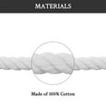 thumbnail image 3 of Tutuviw 140 CM Round Rope Shoelaces Thick Cotton Solid Shoe Laces,DIY Twisted Shoelaces for Men Women Sneakers(2Pcs White), 3 of 7