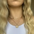 thumbnail image 4 of Paperclip Hexagon Alphabet 2-in-1 Layer Pendant Necklaces | 18K Gold Chain a-z Monogram Necklace | RJ Designs, 4 of 35