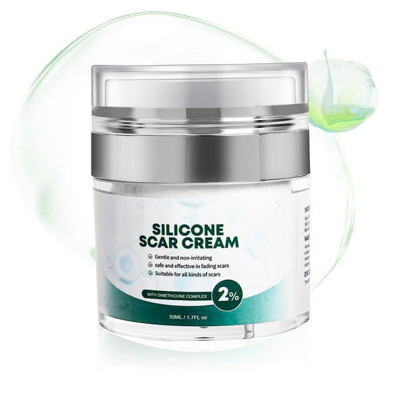 Silicone Scar Cream Scar Gel, Advanced Scar Cream for Surgical Scars, C-Section, Injury, Stretch Marks, Acne, Burns, Keloids, Old & New Scars, 1.85 Oz (55g)