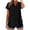 Black, variant on Nylon Spandex Tee Shirts for Women V Neck Short Sleeve Pullover Sports Casual Tops