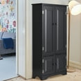thumbnail image 2 of Patiojoy Armoire de Rangement d'Appoint pour Chambre, au Sol, Tablettes Ajustables, Noir, 2 of 8