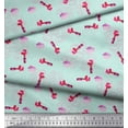 thumbnail image 2 of Soimoi Green Moss Georgette Fabric Lips & Lipstick Fashion Print Sewing Fabric Yard 42 Inch Wide, 2 of 3