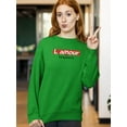 thumbnail image 2 of L' Amour Toujours Banner Sweatshirt Women -Image by Shutterstock, Female 4X-Large, 2 of 4