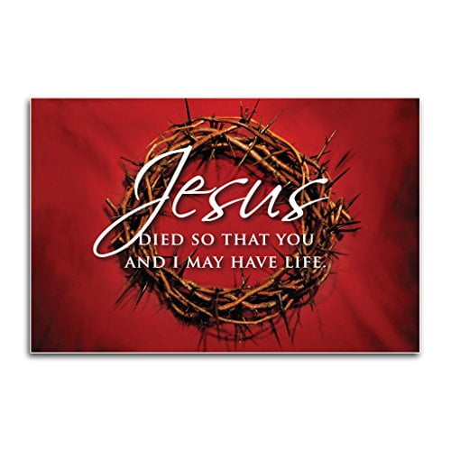 VictoryStore Yard Sign Outdoor Lawn Decorations: &quot;Jesus Died So That