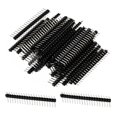 thumbnail image 1 of Unique Bargains Pack de 50 Broches Droites Tête Tremper une Seule Rangée 20 Broches 2,54mm Pitch Plaqué Or, 1 of 5