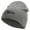 Grey, variant on Ouch Embroidered 8 inch Acrylic Short Beanie - Grey OSFM