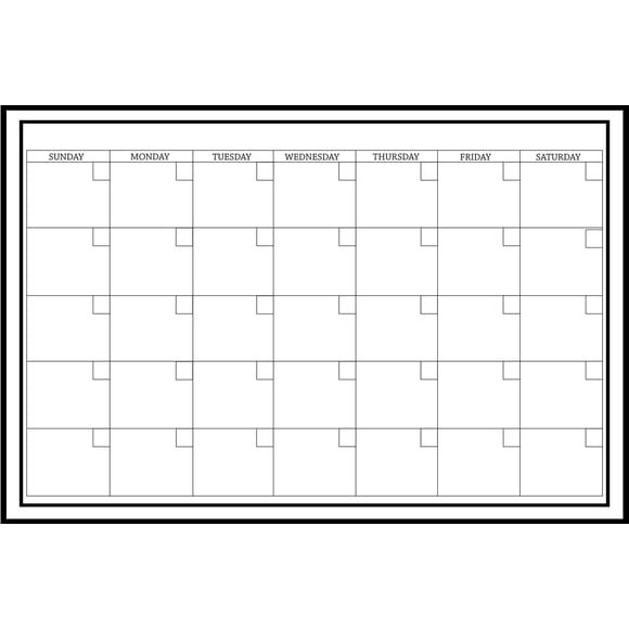 Wallpops Wpe0447 24 X 36 Calendario Blanco Calcomanías De Pared Mensuales