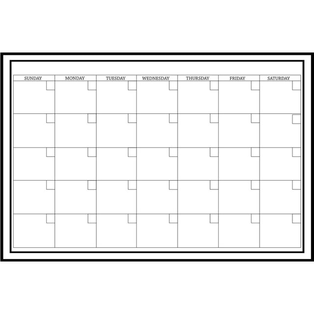 Wallpops Wpe0447 24 X 36 Calendario Blanco Calcomanías De Pared Mensuales