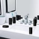 thumbnail image 3 of Juego de accesorios de baño de lujo con dispensador de jabón de 5 piezas para inauguración de apartamento. negro 5 piezas, 3 of 8