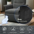 thumbnail image 4 of CZMJY Electric Power Recliner Chair Sofa Chenille Upholstered – Equipped with Remote Control – Plush Comfortable Seating for Living Room Relaxation Gray, 4 of 9