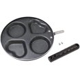 thumbnail image 4 of Pancake Pan Nonstick Pancake Griddle Pan Pancake Griddle Flip Pan with 4-Cup, Pancake Maker Nonstick Pancake Griddle, Round/Heart Pancake Mold (Heart), 4 of 7