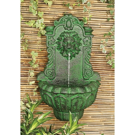 Casa Del Lago Lion Head Wall Niche Sculptural Fountain