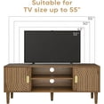 thumbnail image 6 of Smart FENDEE Modern TV Stand for 55" TV, Media Console with 2 Door for Living Room, Walnut, 6 of 8