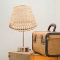 thumbnail image 3 of Miangastore Petit Abat-Jour Tissage en Bambou Style Rétro Abat-Jour Tonneau, 3 of 8