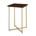 thumbnail image 2 of Manor Park Modern Wood and Metal End Table, Dark Walnut/Gold, 2 of 8