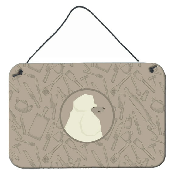 Carolines Treasures CK2203DS812 Poodle In the Kitchen Wall or Door Hanging Prints  8x12 multicolor