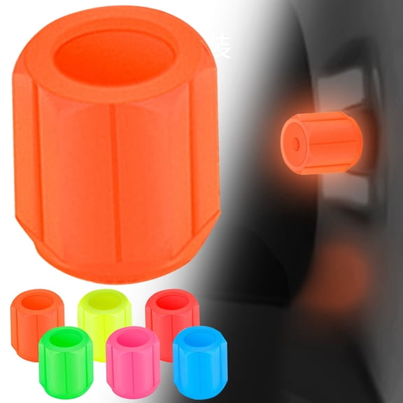 CozeLy Glow in the Dark Tire Valve Caps LED Light Luminous Car Decor Accessories for Vehicle Motorcycle Neon Valve Stem Caps 1 Piece