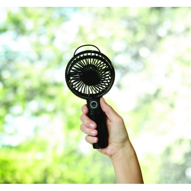Mainstays 4Inch Mini USB Rechargeable Portable Handheld Fan in Black