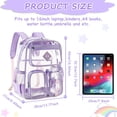thumbnail image 2 of Pvc Clear Outdoor Backpack Multi Pocket Transparent Sports Backpack Sport Supplies (Purple), 2 of 10