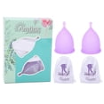 thumbnail image 2 of 2pcs Silicone Menstrual Cup Women Soft Reusable Period Cup Female Body Care ToolS, 2 of 5