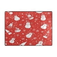 thumbnail image 5 of Yayeee Area Rugs for Living Room 5.2'x4' Non Slip Washable Bedroom Floor Carpet, Red Snowman, 5 of 6