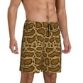 thumbnail image 2 of Pofeuu Snake Skin Print Men's Soft Woven Elastic Waistband Sleep Pajama Short-X-Large, 2 of 6