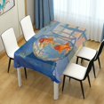 thumbnail image 4 of Yayeee Tablecloths 60" x 120" Rectangle Wrinkle Resistant Party Table Cover, Blue Goldfish, 4 of 8