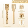 thumbnail image 3 of 1 Set 6Pcs Aunt Auntie Wooden Spoons Utensil Set Bamboo Carving Kitchen Cooking Utensils Wooden Engraved Cooking Spatula Set for Kitchen Fun House Warming Gift, 3 of 7