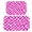 Pink and White Wavy Checkered Pattern, variant on Yellow and Black Checkered Pattern Bath Mat Set Of 2,Non-Slip Rug for Bathroom,Kitchen,Bedroom,Entrance, 30x17 and 23.5x15.7 Inches
