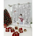 thumbnail image 3 of Christmas Shower Curtains for Bathroom Snowman Shower Curtain with Hooks, Christmas Tree Waterproof Polyester Cardinals Shower Curtain Set, 84inch Extra Long Winter Grey Bathroom Curtains Decoration, 3 of 5