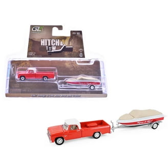 Greenlight Shasta Airflyte 15' Camper Trailer, Blue, 1:24 Diecast