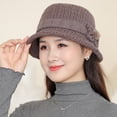 thumbnail image 6 of SikaFu Autumn And Winter Hat Ladies Mao Woors, Momo Momes Mother Mom Fisherman Hat Winter Grandma Catron Mother -In -Law Mother -In Mother -In Mother Cotton Hat, 6 of 9