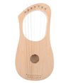 thumbnail image 1 of Homoyoyo Natural Sound Wooden Lyre Harp Kit with String Saddle and Tuning Wrench for Craft Assembly, 1 of 7