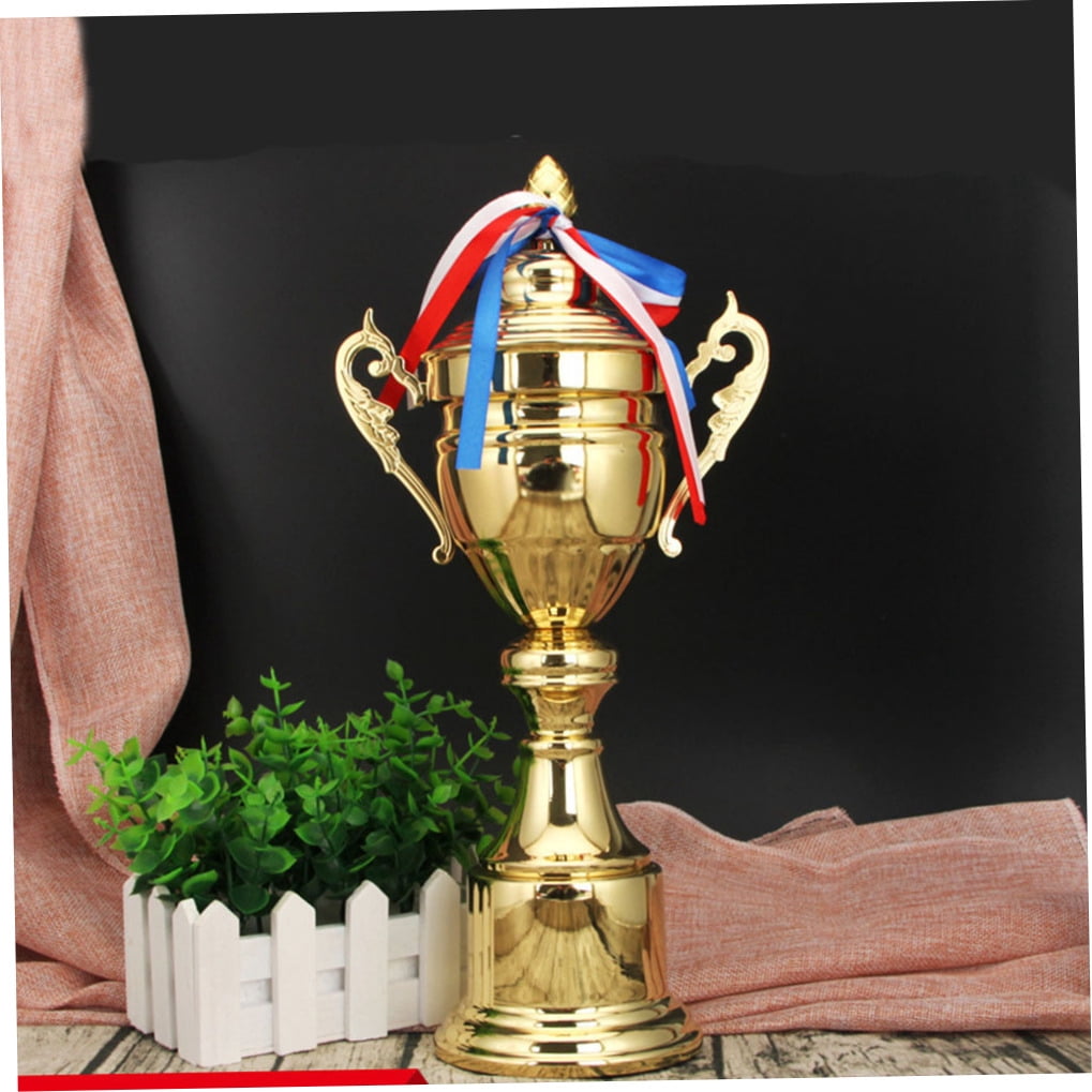 IBASETOY Golden Award Trophy Metal Party Prize with Base for Ceremony and Competition