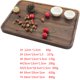 thumbnail image 2 of Billuyoard Platos redondos de madera, pastel de frutas, té, café, postre, de comida, bandeja para servir Mostrada seis 30*20*2cm Billuyoard JJ25028-06, 2 of 6