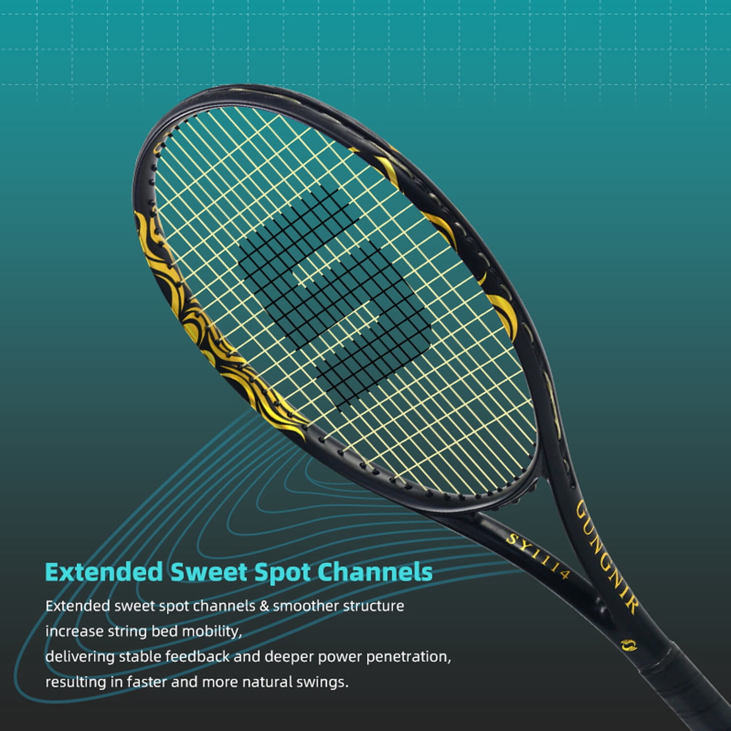 Pro Tennis Racket Lightweight 265g Full Carbon Fiber Integrated Hot Stamping Process 55LBS Adult Universal Free Bag Luxury Gear