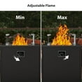 thumbnail image 4 of LHRIVER 22in Square Outdoor Fire Pit -Propane Metal Stove with Lava Rocks , 40000 BTU Heat Output, for Picnics/Bonfires/Patio Gardens, 4 of 8
