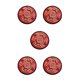 thumbnail image 3 of Matsuzay Posavasos para bebidas, tapete étnico para taza de té, almohadilla bordada, almohadillas aislantes, rojo brillante Type2 NO2, 3 of 6