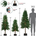 thumbnail image 2 of Northlight 3ct Pre-Lit Alpine Artificial Christmas Trees 4ft, 5ft and 6ft - Multi Lights, 2 of 6