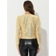 thumbnail image 4 of Chaqueta corta Allegra K con lentejuelas brillantes para mujer Oro S, 4 of 6