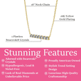 thumbnail image 3 of Cate & Chloe Lynn 18k Yellow Gold Plated Necklace with Swarovski Crystals for Women, 3 of 9