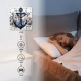 thumbnail image 4 of 12 Inch Wall Clock Battery Operated Silent Clock Decorative for Office, Kitchen, Outdoor, Living Room，Nautical Board Bird Blue Ocean Sea Image, 4 of 4