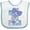 White and Blue, variant on Inktastic 1st Birthday Mermaid 1 Year Old Girls Baby Bib