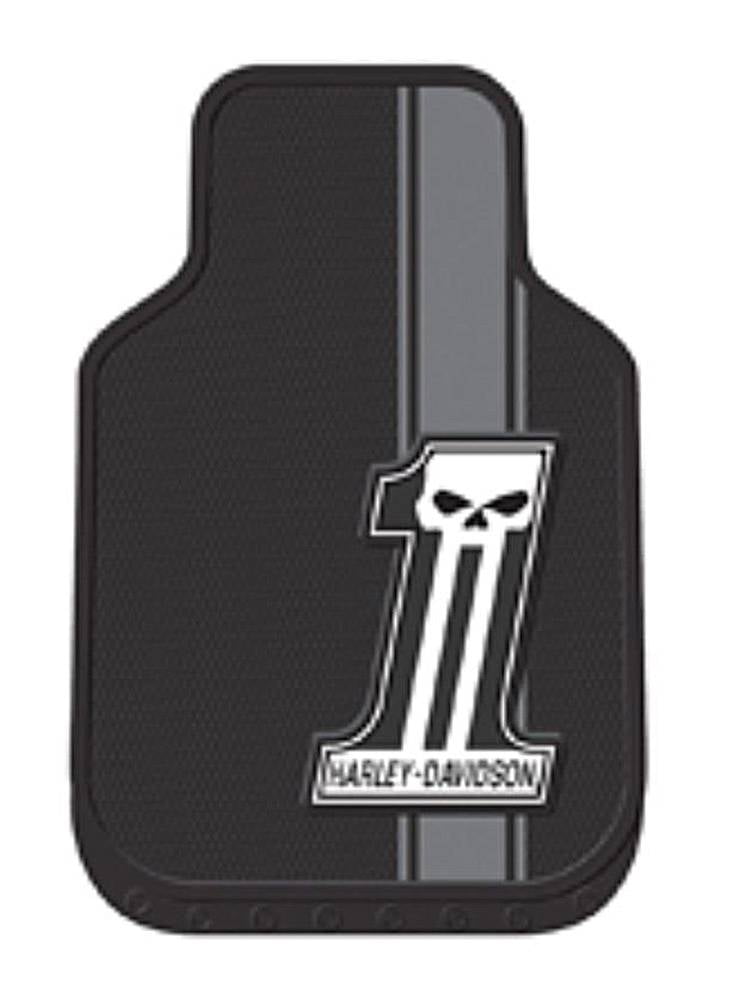 HarleyDavidson Floor Mats Dark Custom Skull UniversalFit Front Set of