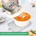 thumbnail image 4 of 2 Pack Pot Holders for Kitchen Heat Resistant Hot Pads Sets for Cooking Baking Moody Snowman Couple, 4 of 7